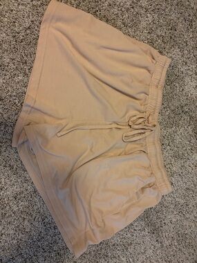 Amazon Neutral Camel Tan Drawstring Lounge Shorts Size L